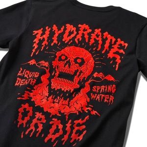 Liquid Death, Hydrate or Die T-shirt - Mens Size XL